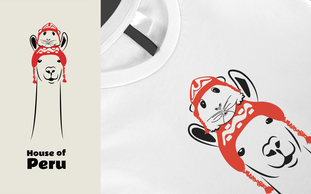 llama and guinea pig t shirt image